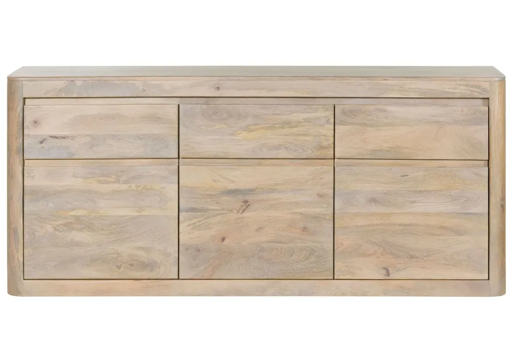 Heißes Angebot Sideboard Mango 185x40x80 weiß lackiert TORONTO #301