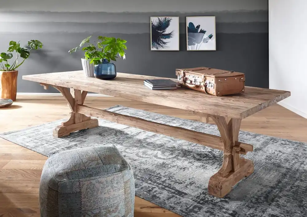 Preisknaller Esstisch Teak 250x100x78 natur unbehandelt BASSANO #127
