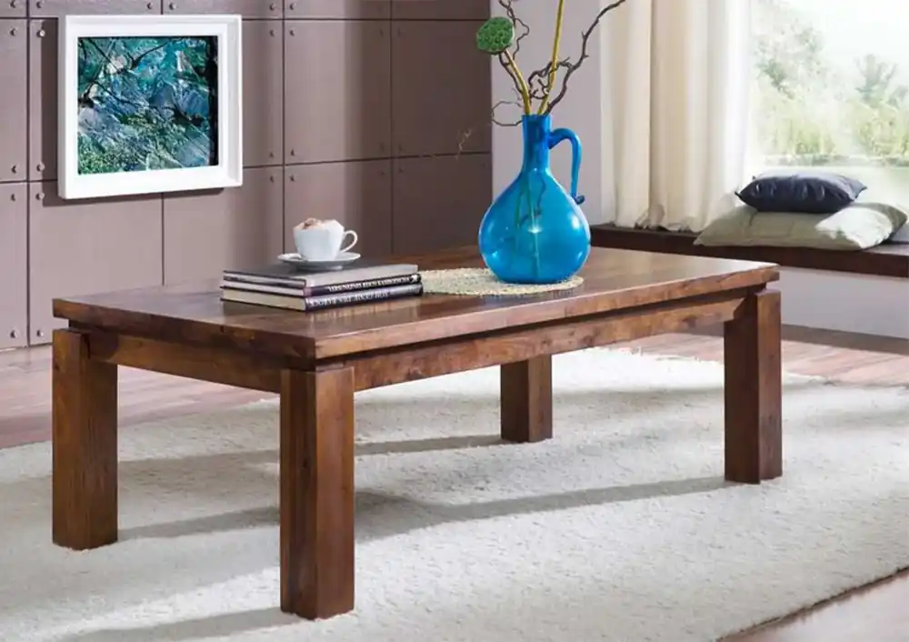 Couchtisch Sheesham 120x70x45 braun lackiert METRO LIFE #164 Geprüft