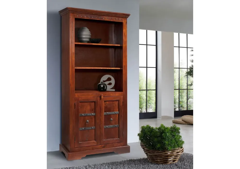 Regal Akazie 84x50x183 nougat lackiert OXFORD #406 Top-Seller