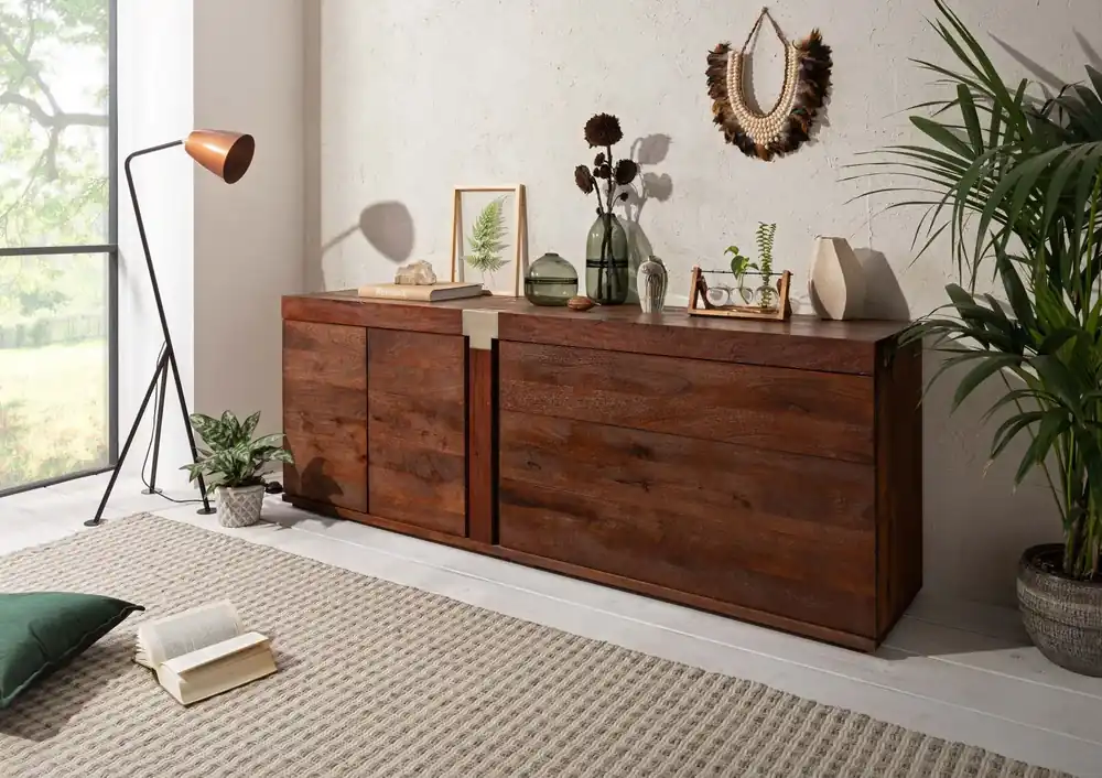 Sideboard Mango 200x45x75 braun lackiert Amsterdam #30 Jetzt Bestellen