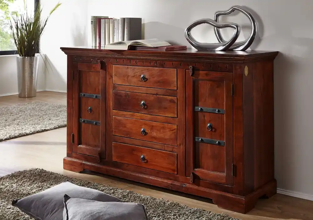 Finale Aktion Sideboard Akazie 150x45x89 nougat lackiert OXFORD #513