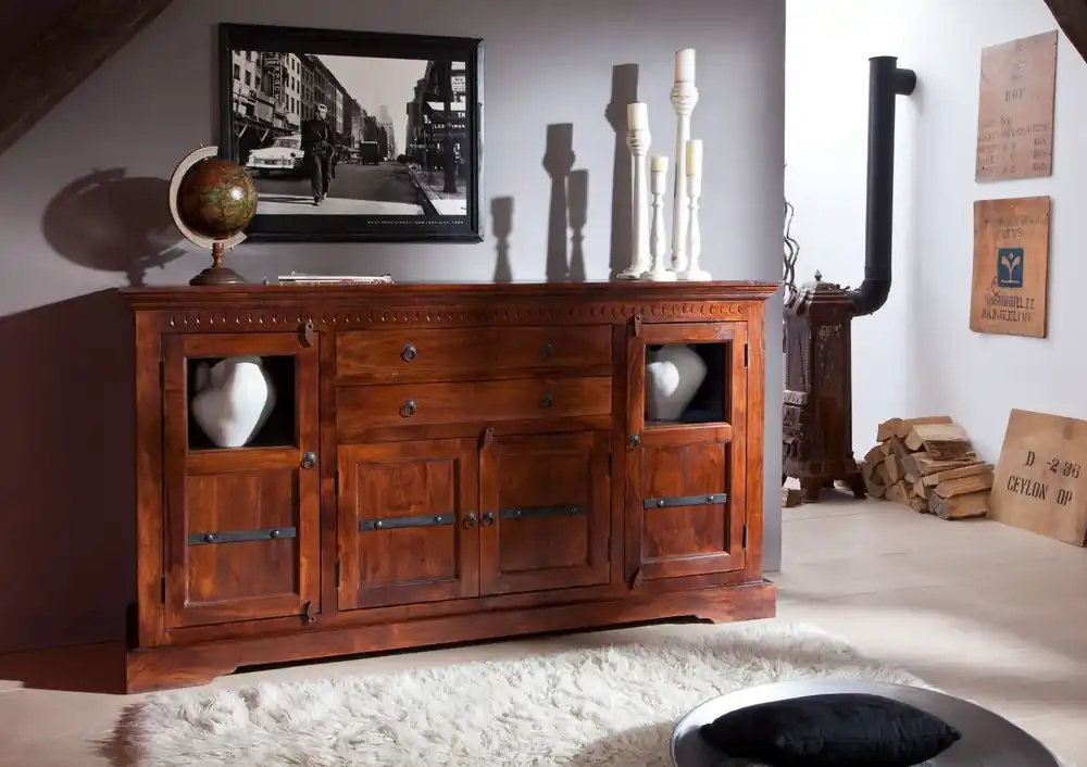 Expressversand Sideboard Akazie 181x50x100 nougat lackiert OXFORD #453