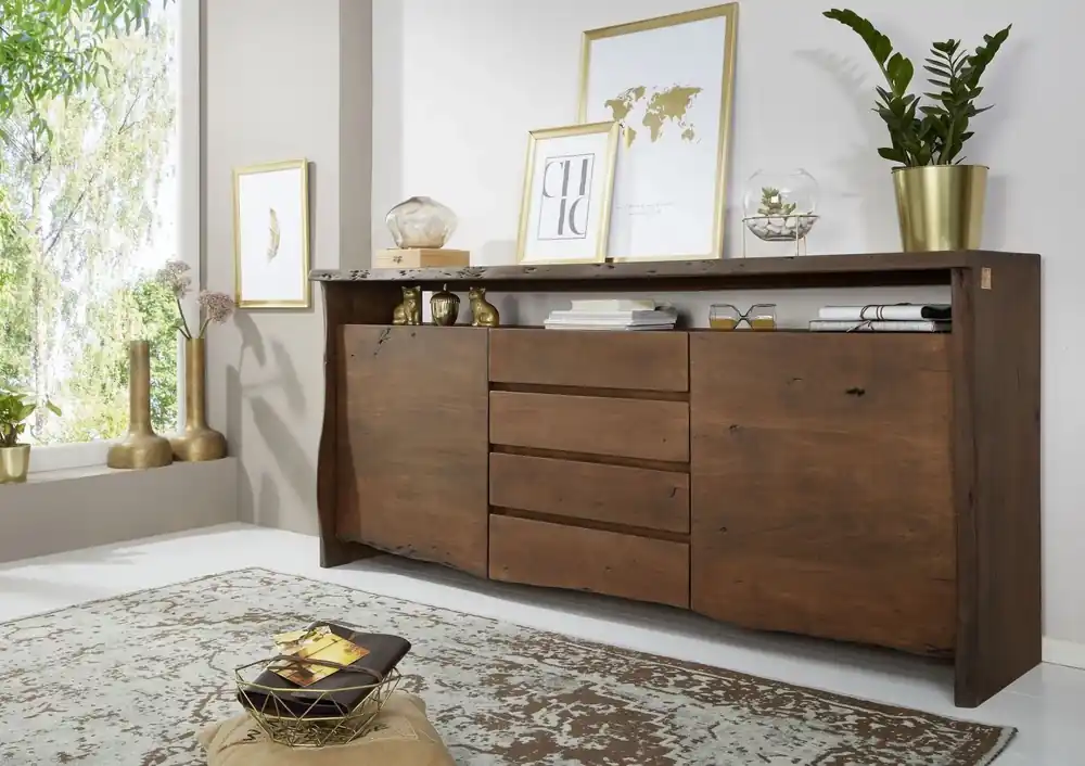 Rabatt Sideboard Akazie210x45x96 braun lackiert PURE ACACIA #801