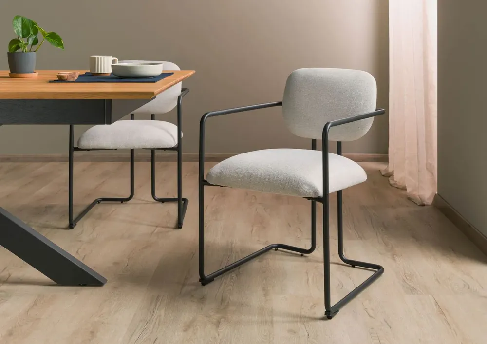 Nur Heute Polsterstuhl 51x58x78 beige ELISE #301 - 2er Set