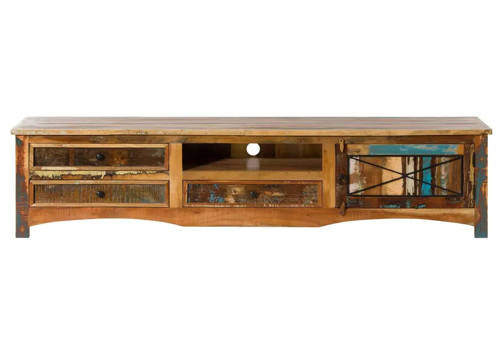 Beliebt TV-Board Altholz 220x40x50 mehrfarbig lackiert NATURE OF SPIRIT #44