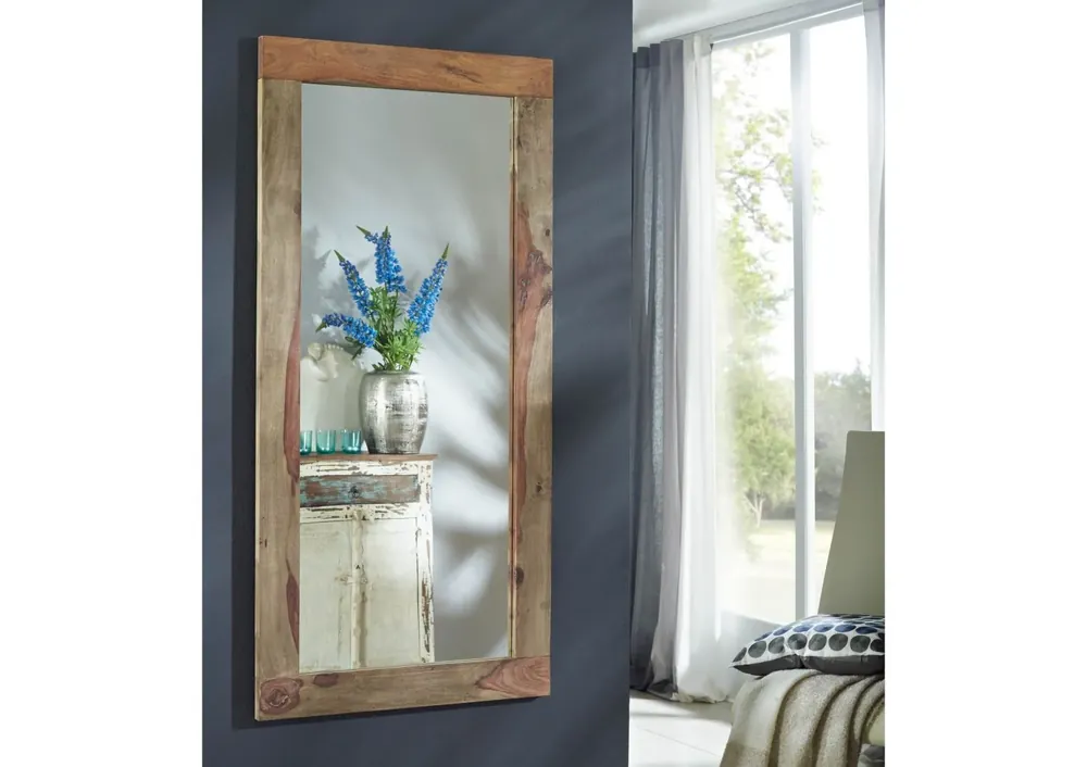 Spiegel Sheesham 145x3x70 grau geölt NATURE GREY #706 Heißes Angebot