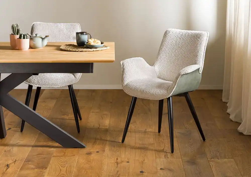 Polsterstuhl Stahlgestell 66x62x86 beige / grau ELLA #101 Knallerangebot