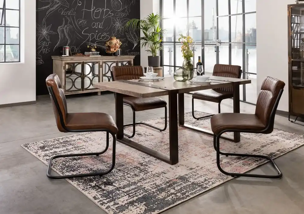 Esstisch Mango 170x90x76 braun lackiert HEAVY INDUSTRY #203 Preisreduziert