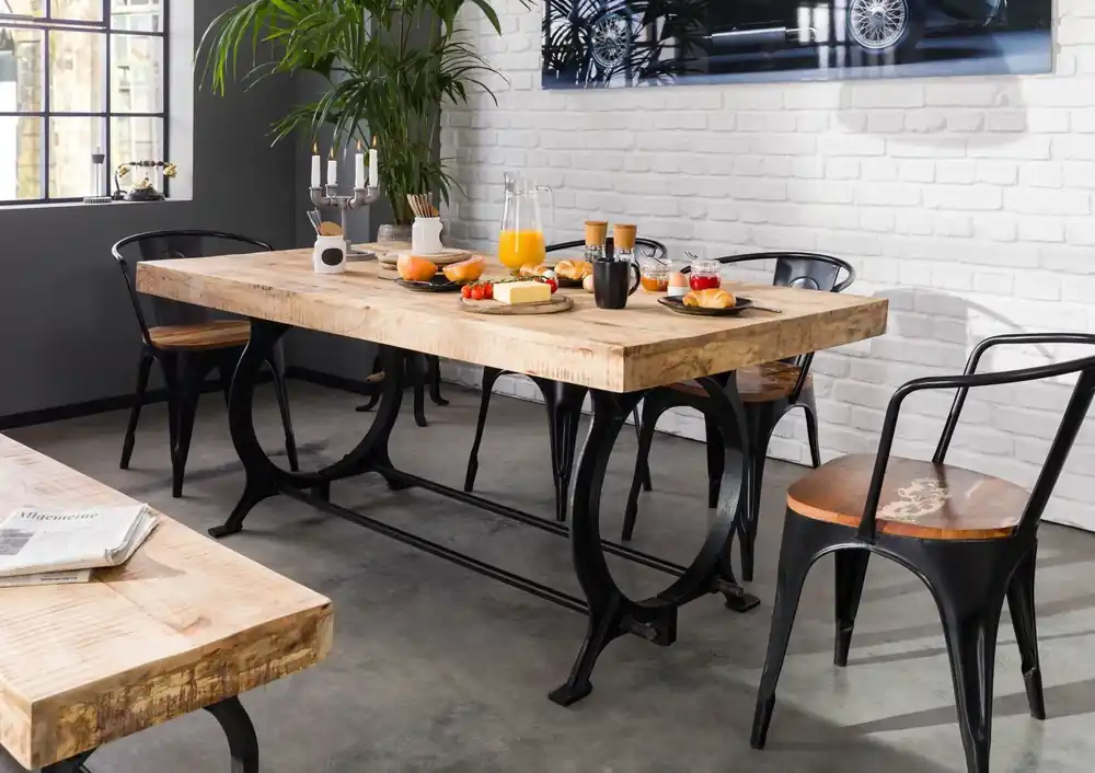 Neue Ware Esstisch Altholz 180x90x80 lackiert INDUSTRIAL #27