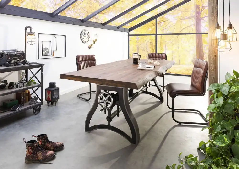 Esstisch Mango 220x100x67-91 höhenverstellbar natur geölt Manchester #203 Super-Preis
