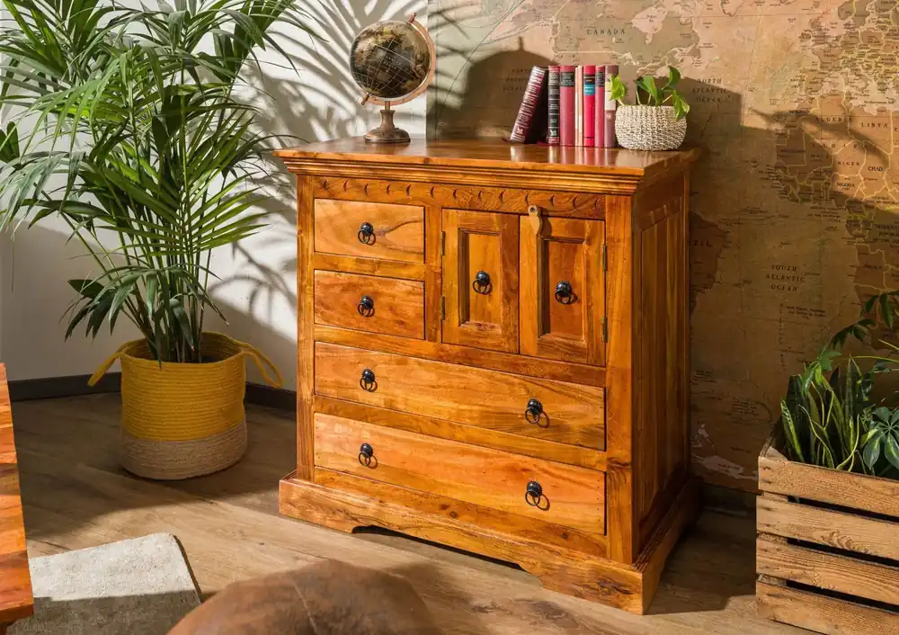 Kommode Akazie 87x50x87 honig lackiert OXFORD #0446 Ausverkauf