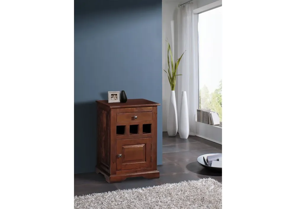 Rabatt Nachttisch Akazie 46x40x65 nougat lackiert OXFORD #269