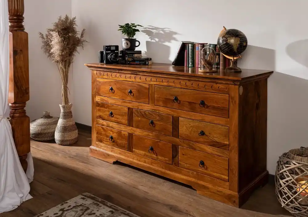 Kommode Akazie 145x49x85 honig lackiert OXFORD #0524 Zertifiziert