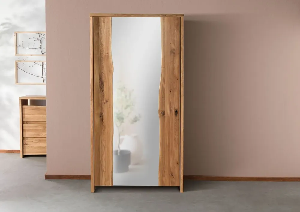 Kleiderschrank Wildeiche 100x60x204 natur geölt PURE OAK #113 Abverkauf