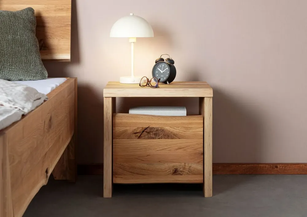 Sale Nachttisch Wildeiche 45x45x45 natur geölt PURE OAK #117