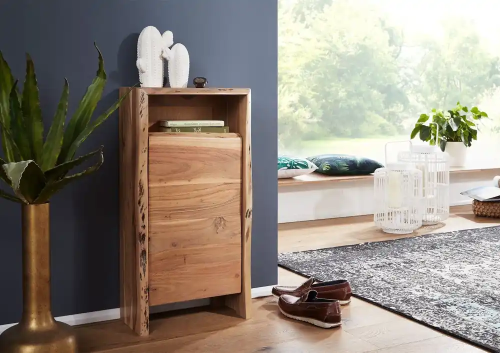 Solange Der Vorrat Reicht Unterschrank Akazie 40x20x80 natur lackiert PURE ACACIA #614