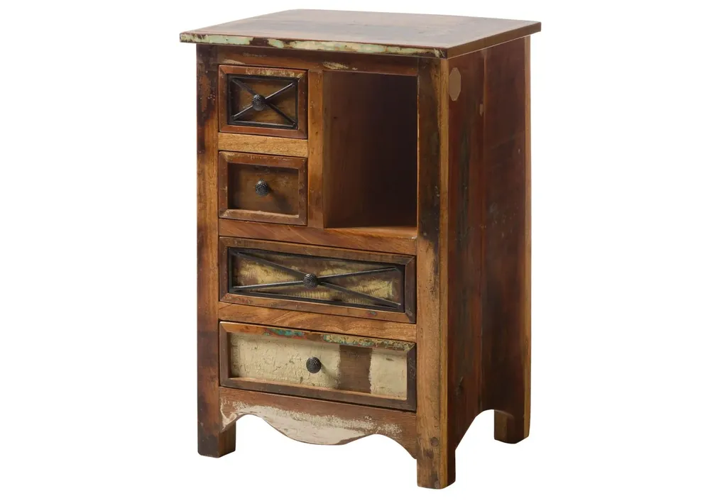 Top-Angebot Kommode Altholz 55x40x80 mehrfarbig lackiert NATURE OF SPIRIT #128