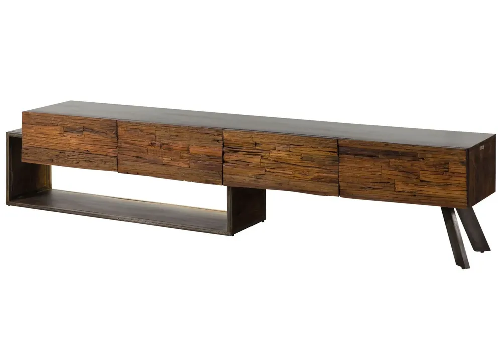 Lowboard Akazie / Altholz 240x40x50 braun lackiert SEVILLA #16 Sale