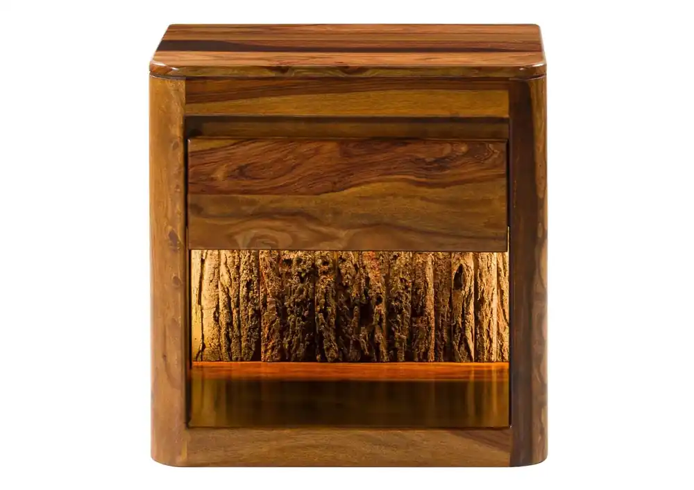 Beliebt Nachttisch Sheesham 50x35x50 walnuss gewachst TORONTO LUX #264