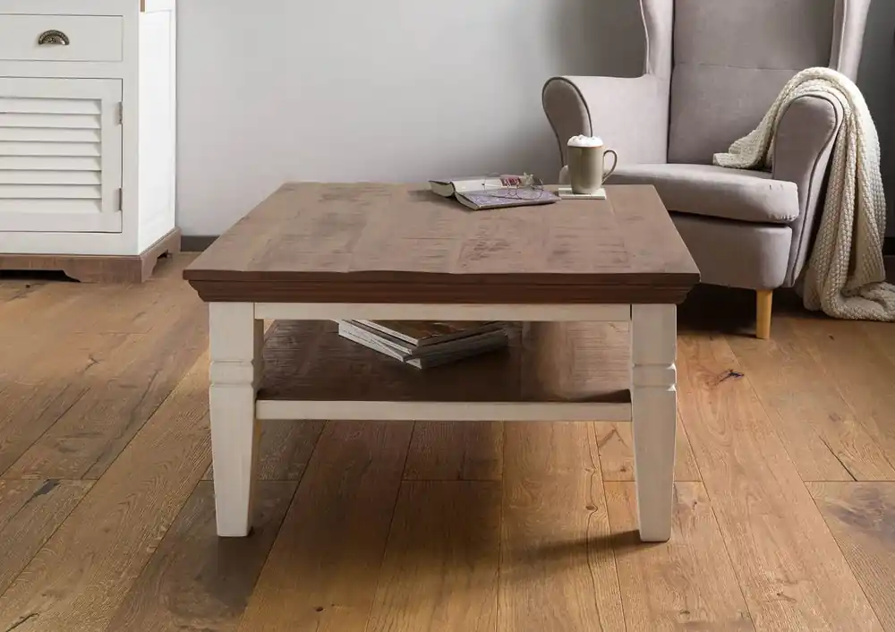 Sofort Bestellen Couchtisch Mango 85x85x45 weiß lackiert TOULOUSE #112