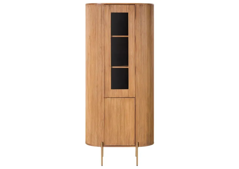 Top-Seller Vitrine Mango 80x45x180 natur lackiert BARCELONA #544