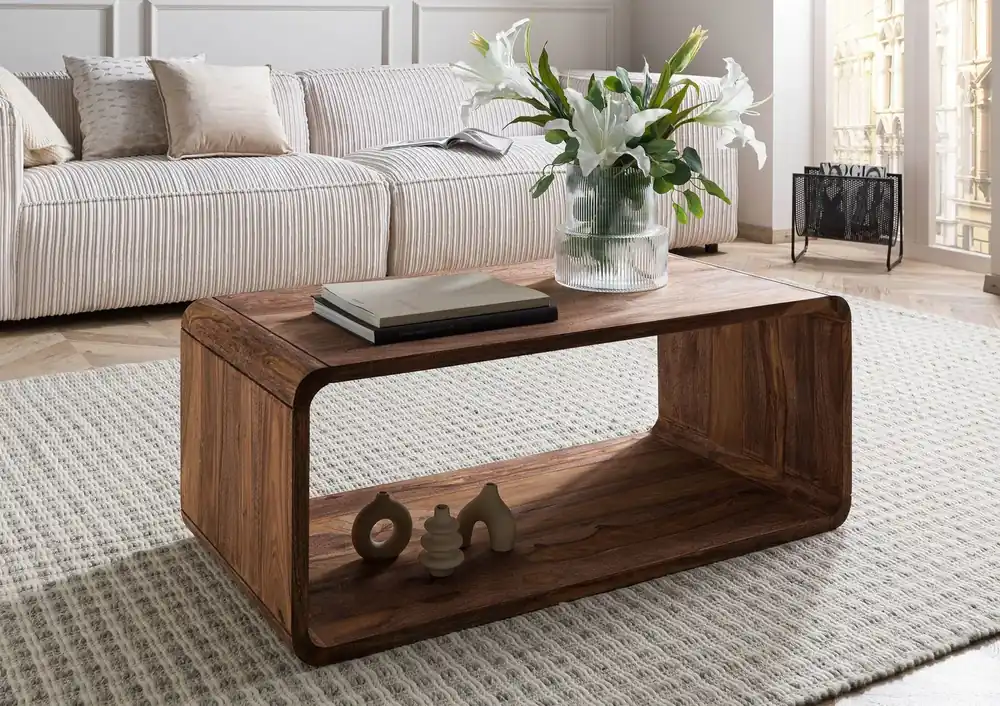 Preisknaller Couchtisch Sheesham 100x50x40 braun geölt LOUNGE COLLECTION #03