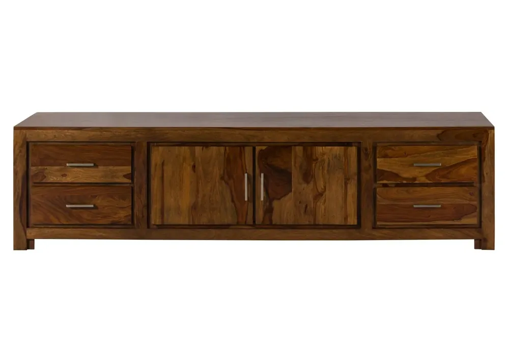 Schneller Versand TV-Board Sheesham 220x50x56 braun lackiert METRO LIFE #140