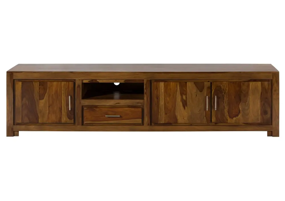 TV-Board Sheesham 235x50x56 braun lackiert METRO LIFE #139 Saisonangebot