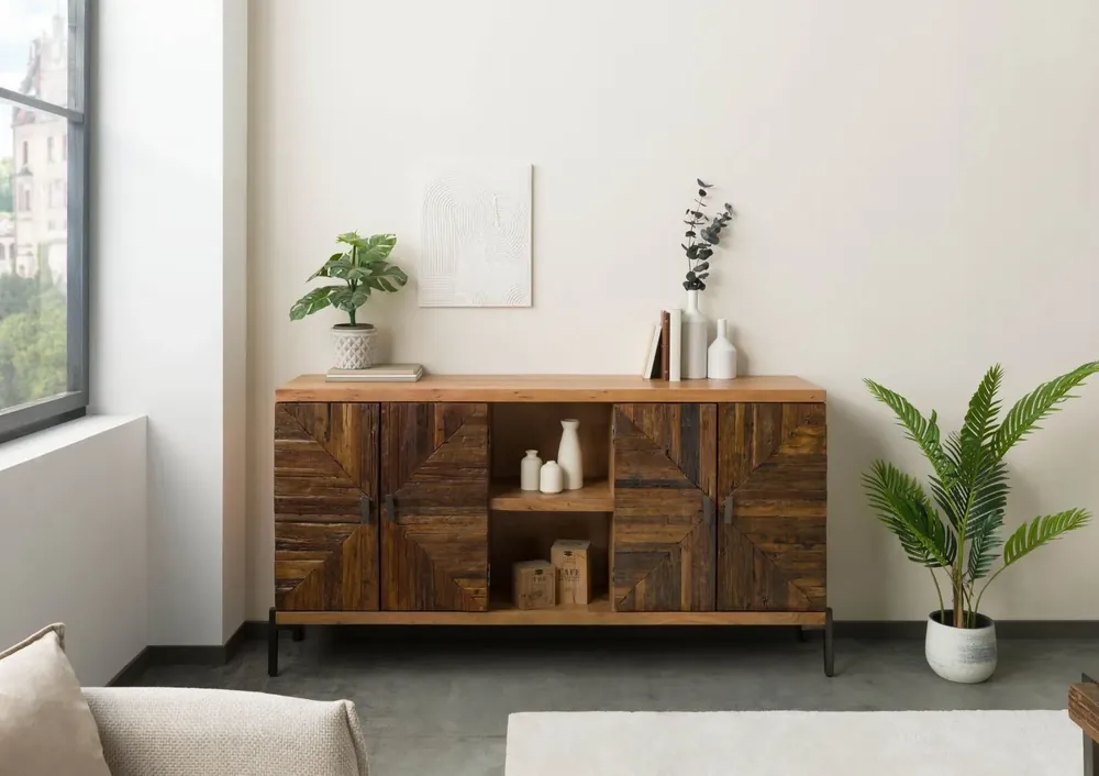 Direktkauf Sideboard Altholz 174x40x93 natur lackiert LYON #110