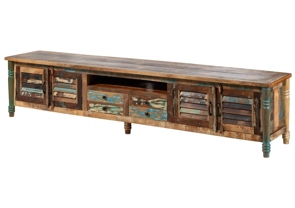 Neue Ware TV-Board Altholz 260x50x55 mehrfarbig lackiert FABLE #36