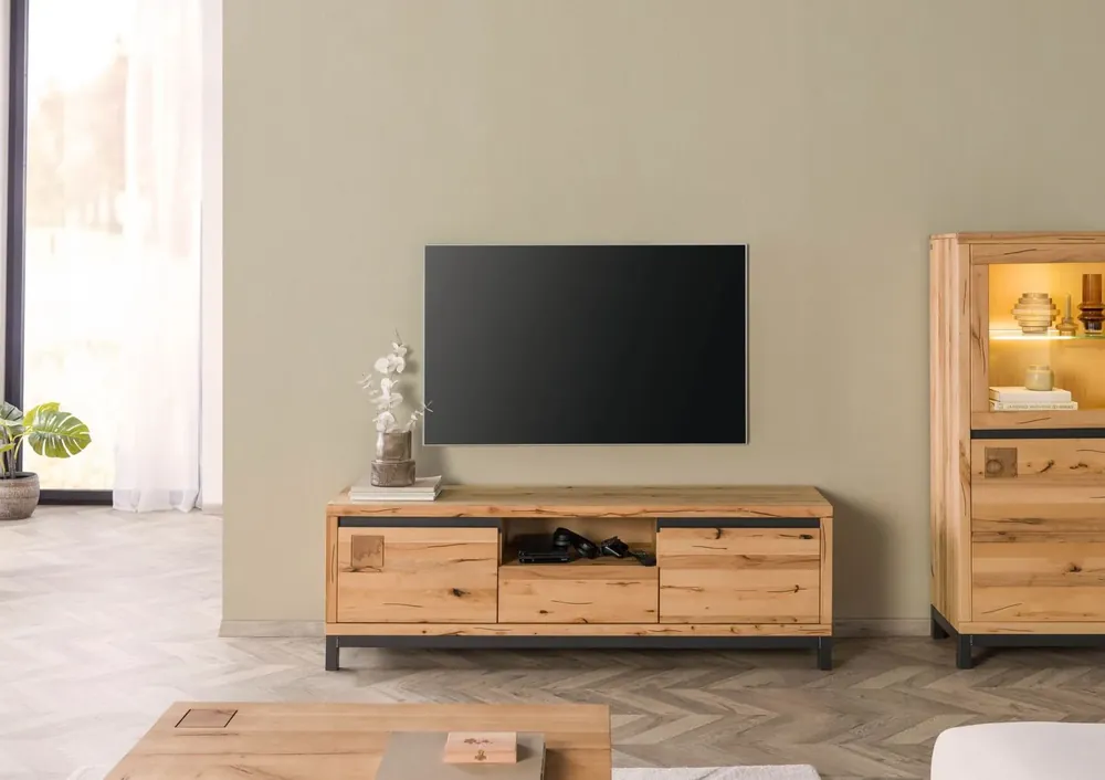 TV-Board Kernbuche 170x40x56 natur geölt VILLANDERS #113 Echt