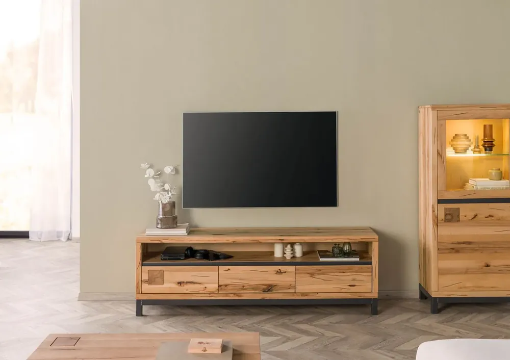 Angebot TV-Board Kernbuche 170x40x56 natur geölt VILLANDERS #114