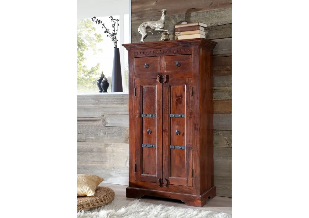 Schrank Akazie 72x38x132 nougat lackiert OXFORD #525 Direktkauf