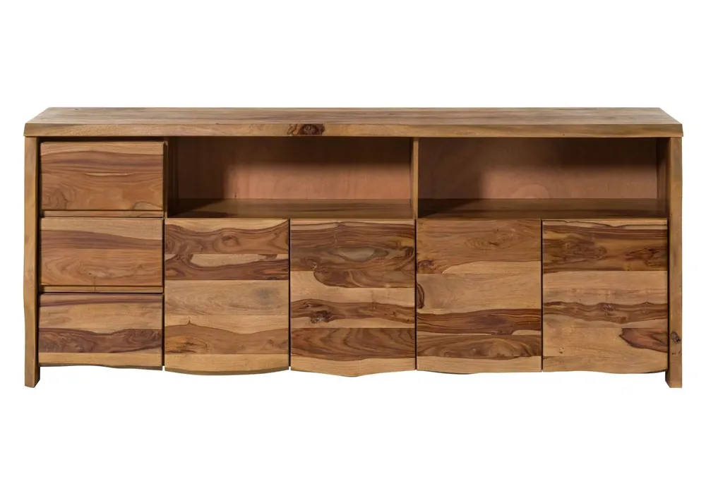 Sideboard Sheesham 200x45x80 natur lackiert / sandgestrahlt PURE SHEESHAM #217 Bestpreis