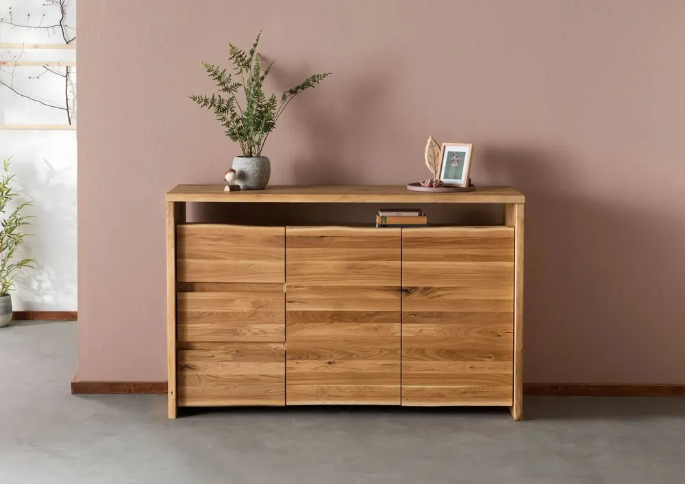 Zertifiziert Sideboard Wildeiche 150x45x96 natur geölt PURE OAK #104