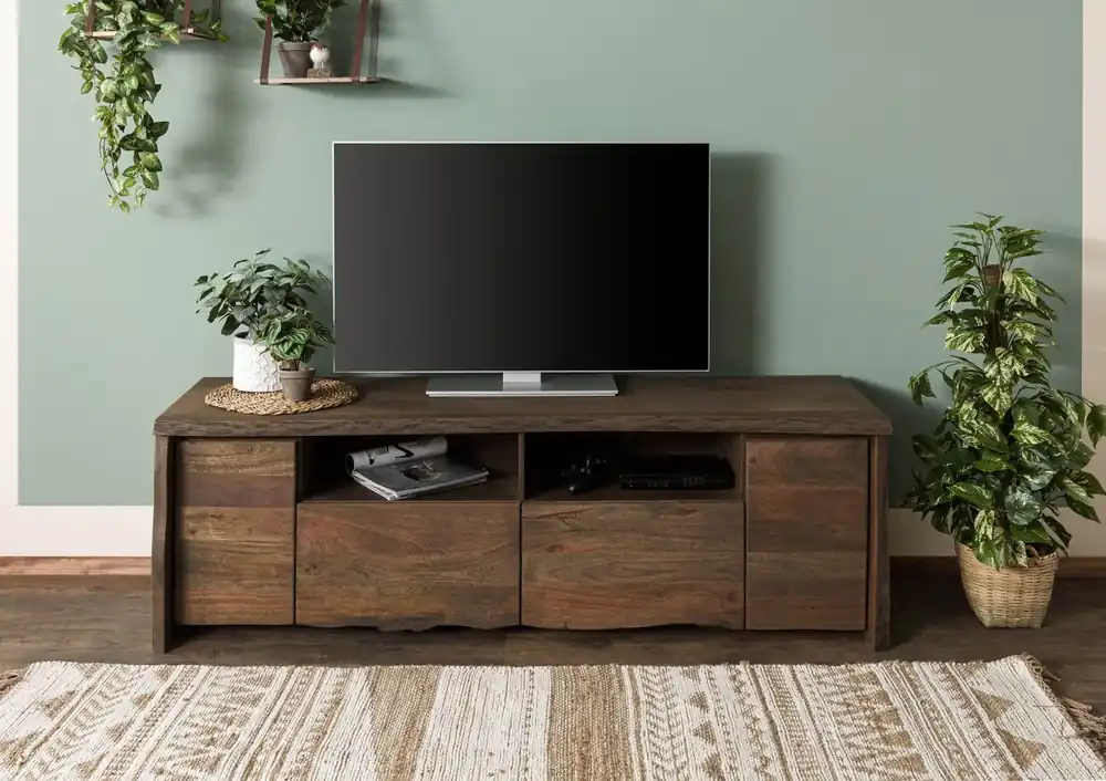 Neue Kollektion TV-Board Mango 178x48x58 braun geölt PURE MANGO #222