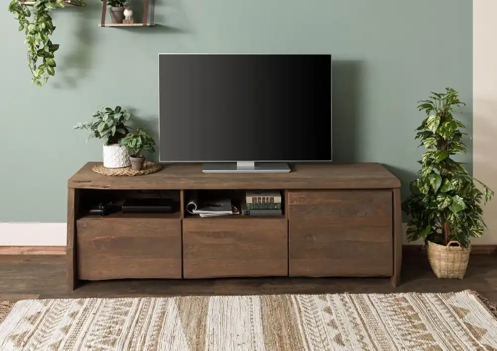TV-Board Mango 178x48x58 braun geölt / sandgestrahlt PURE MANGO #123 Solange Der Vorrat Reicht