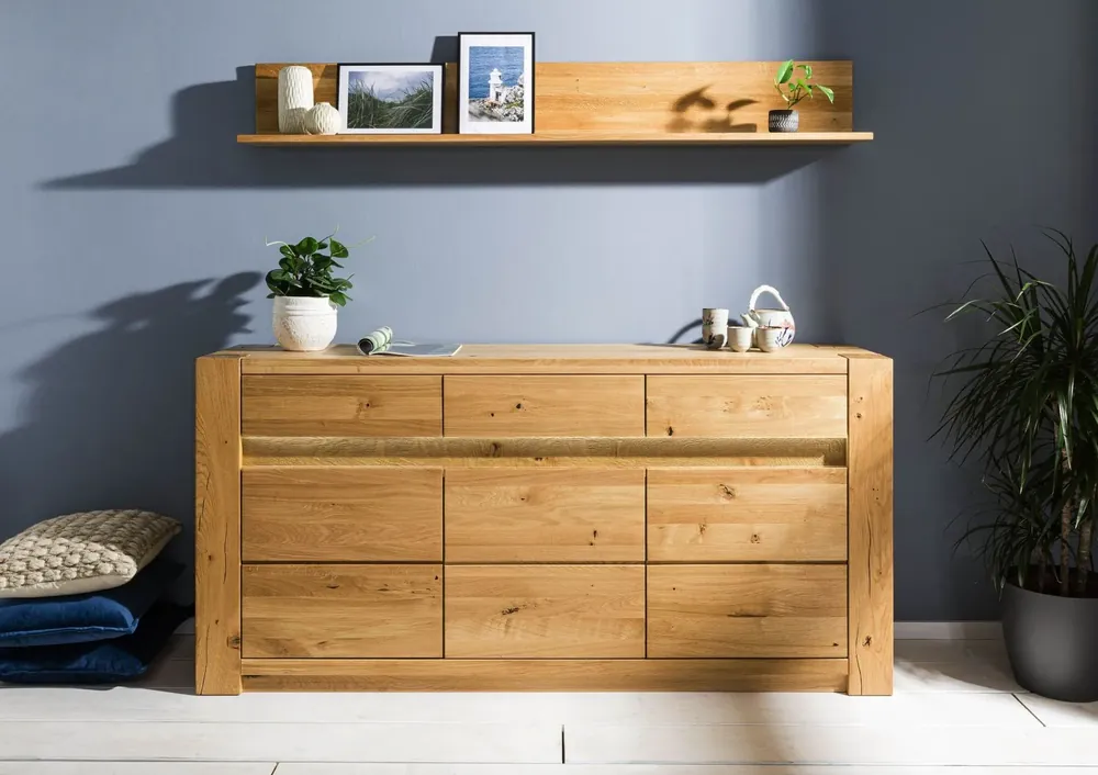 Begrenztes Angebot Sideboard Wildeiche 173x40x85 natur geölt KENT #108