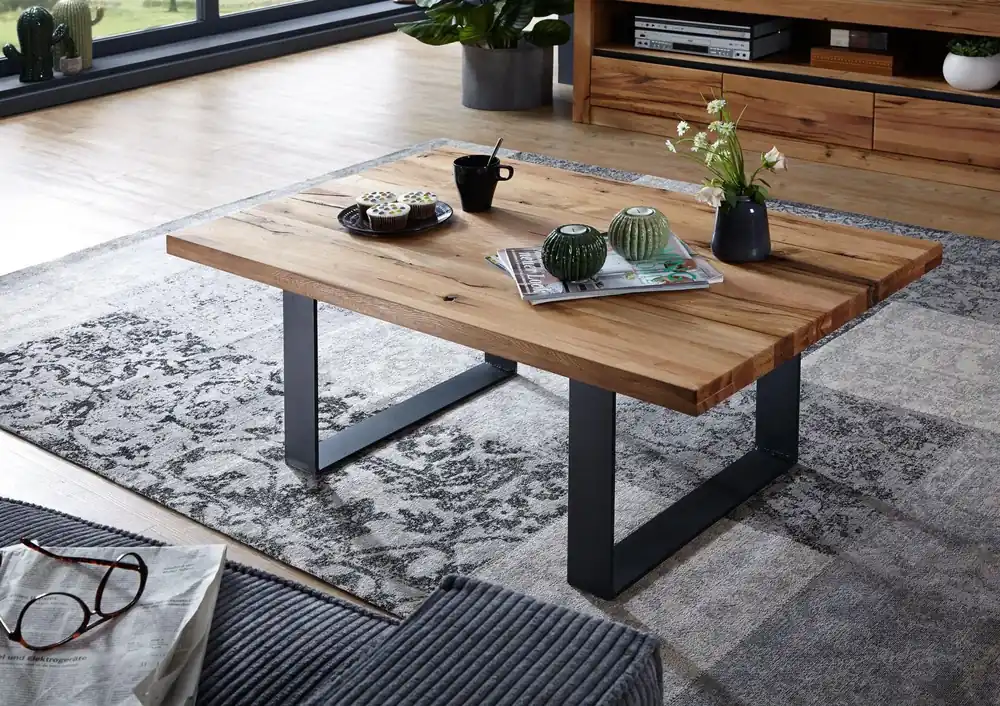 Must-Have Couchtisch Wild-/Zerreiche 90x90x45 natur geölt MONTREUX #117