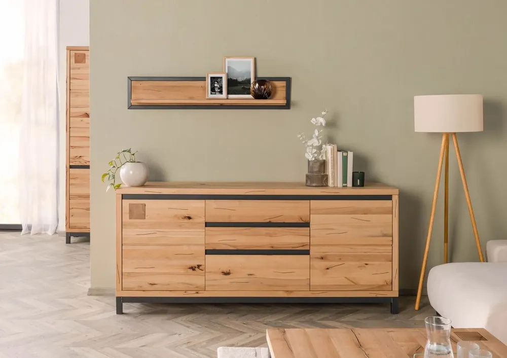 Highlight Sideboard Kernbuche 190x45x85 natur geölt VILLANDERS #151