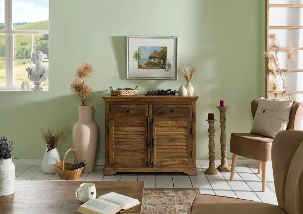 Sideboard Mango 110x45x90 dunkelbraun geölt RODEZ #119 Günstig