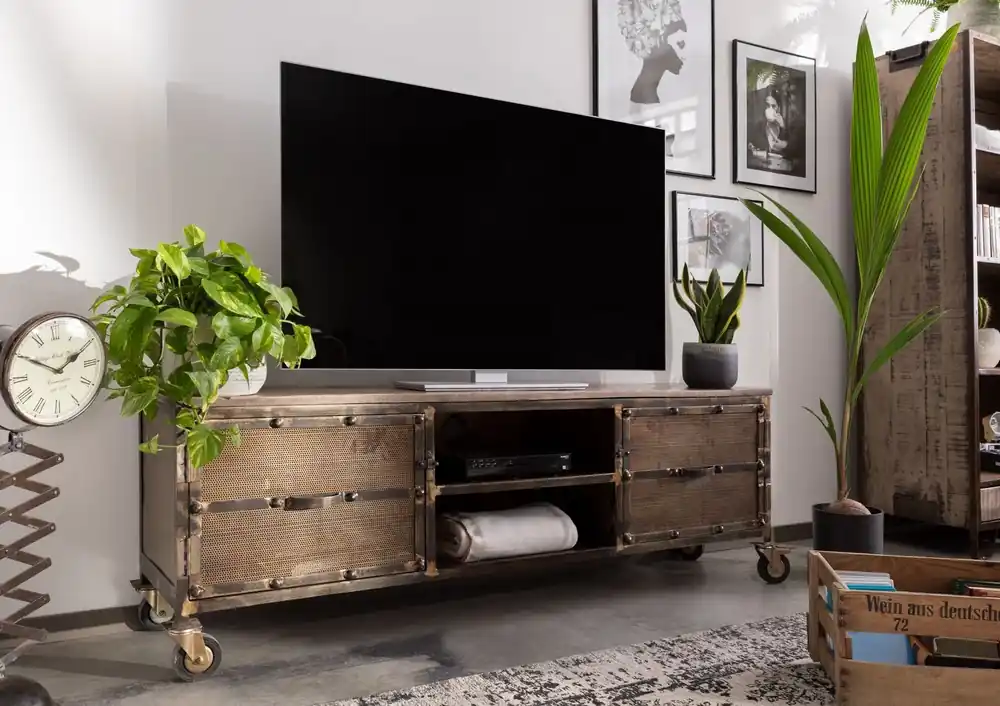 TV-Board Mango 170x40x60 braun lackeirt HEAVY INDUSTRY #233 Geprüft