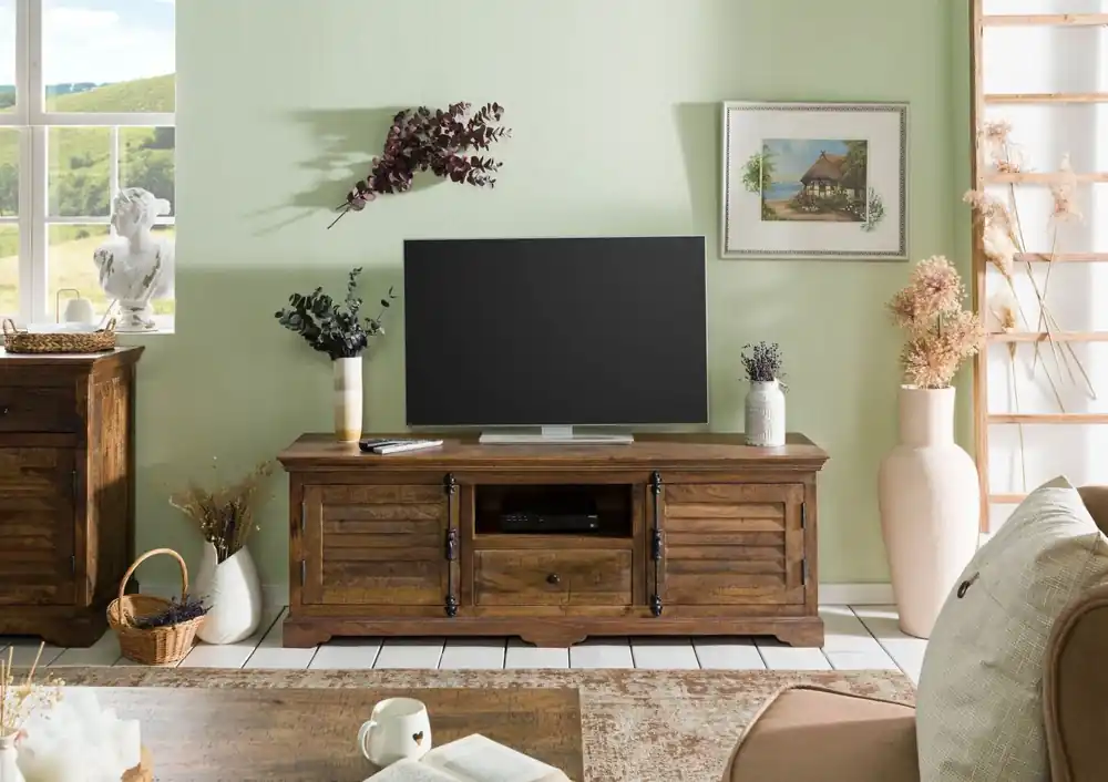 Solange Der Vorrat Reicht TV-Board Mango 170x45x60 dunkelbraun geölt RODEZ #148