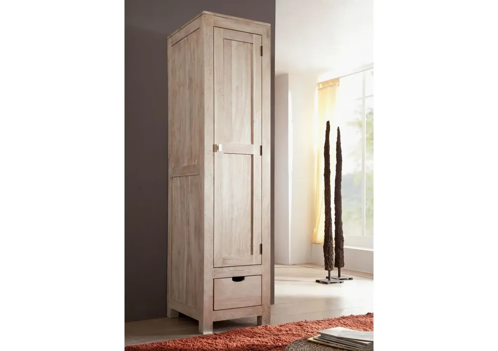 Online Kaufen Schrank Akazie 48x60x200 white stone getüncht NATURE WHITE #98
