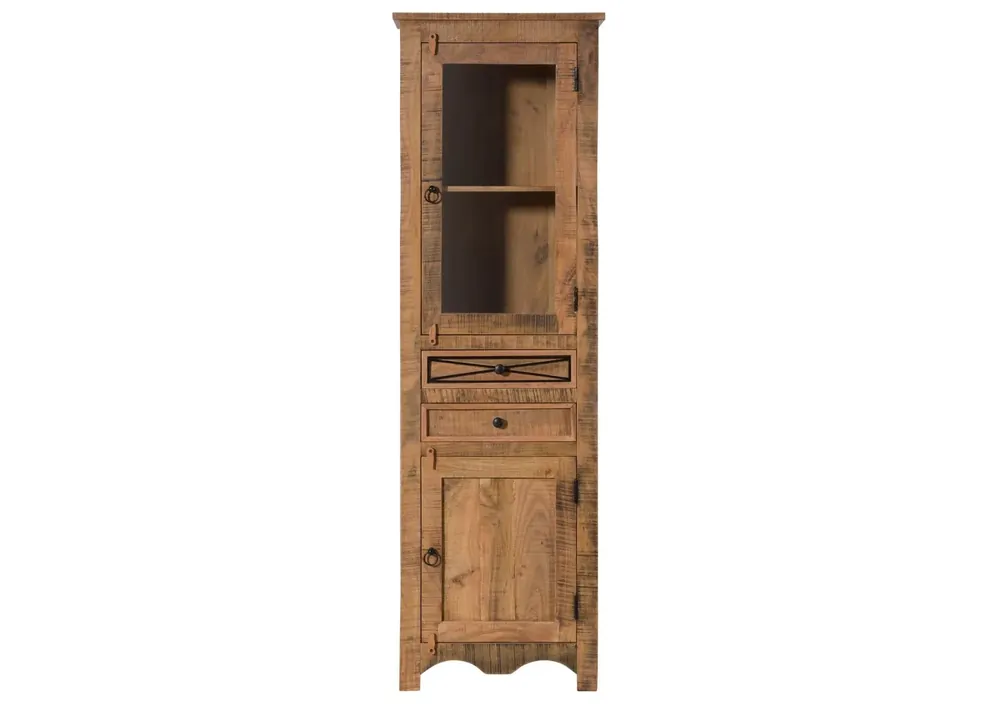 Sonderangebot Vitrine Akazie 60x35x190 natur versiegelt NATURE OF SPIRIT #224