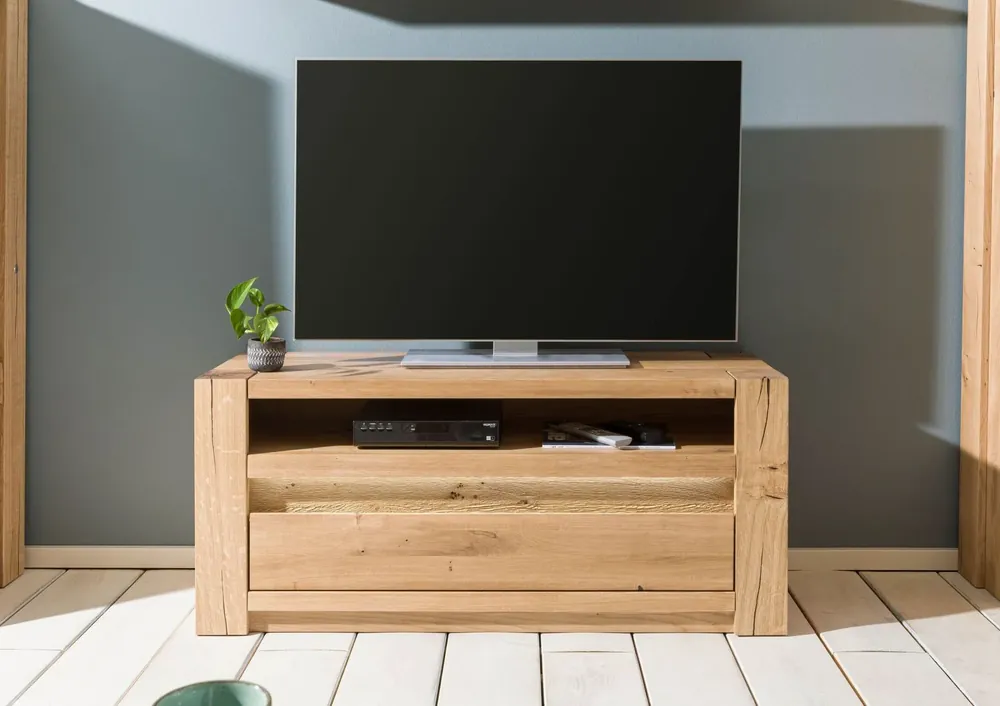 TV-Board Wildeiche 123x40x53 beige geölt KENT #209 Aktuell