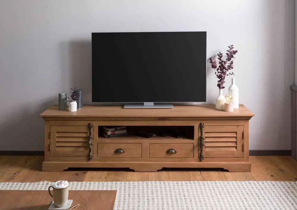 Rabatt TV-Board Mango 200x45x55 beige geölt TOULOUSE #10
