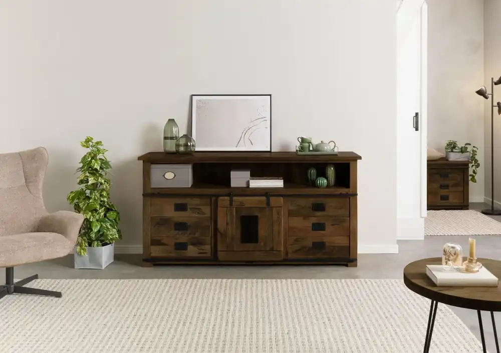 Sideboard Mango 180x45x90 braun lackiert RAILWAY #467 Jetzt Bestellen