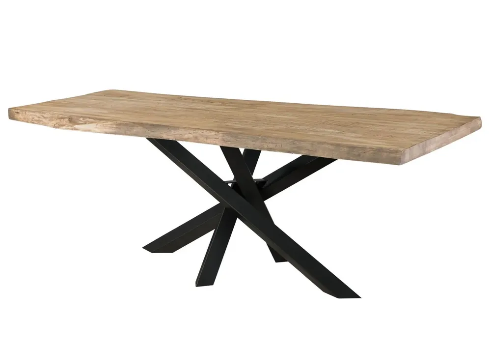 Sonderangebot Baumtisch Mango 200x100x79 beige lackiert / Mikado-Beine anthrazit matt FREEFORM 5